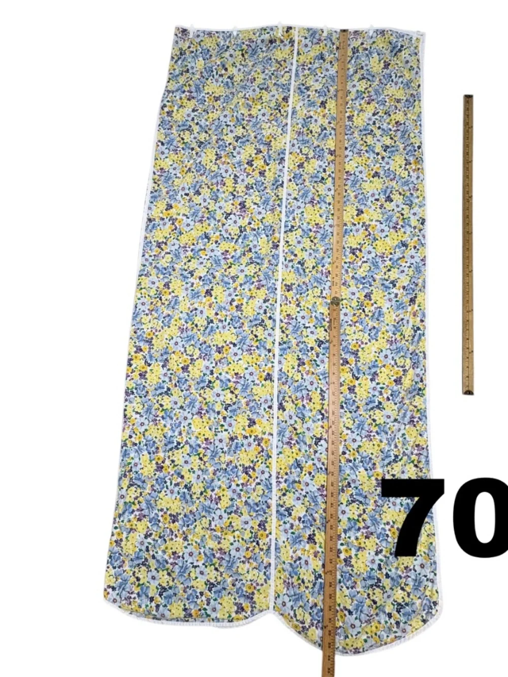 Tommy Hilfiger Cotton Shower Curtain Ditsy Floral 66x70 Cottage Farmhouse Blue